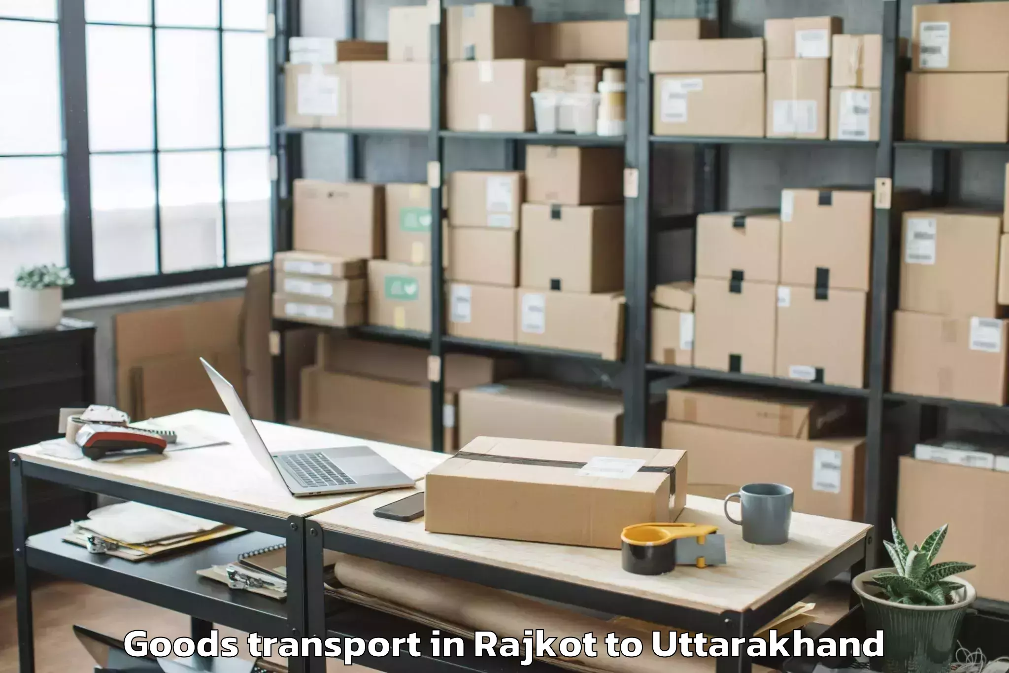 Easy Rajkot to Dhanaulti Goods Transport Booking